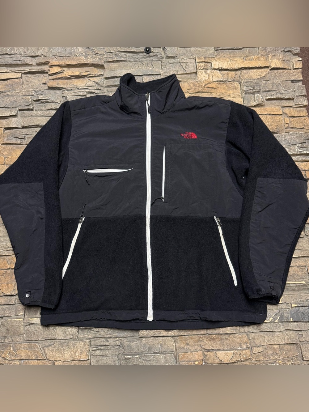 The North Face Denali Polartec Fleece Jacket Men's XL Full Zip Black VTG Y2K